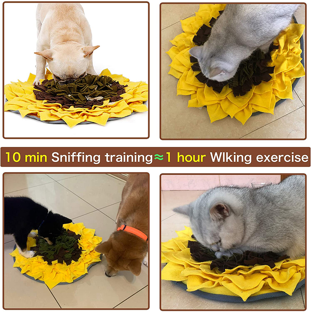 Pet Sniffing Mat Cats Sunflower Dog Snuffle Mat